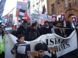 Gaza Protest in Glasgow City Centre